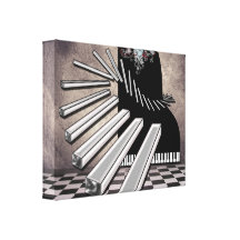 Piano Keys Surreal Music Fantasy Canvas Print