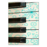 Piano Keys with Aqua Circles Card
