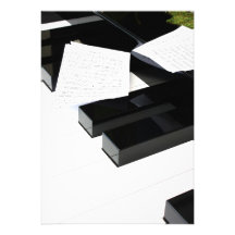 Piano keys with music custom invites