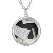 Piano keys with music custom jewelry