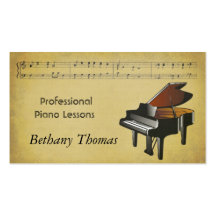 Piano Lessons Piano Sales Business Cards