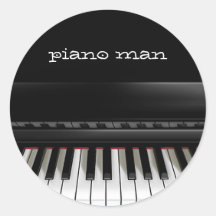 Piano man sticker sheet