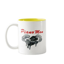 piano man yellow circle mug