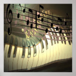 Piano Music Abstract posters