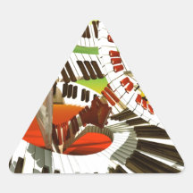 Piano Music Keywords Triangle Stickers