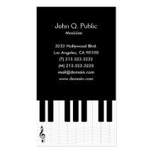 Piano Musician Business Card