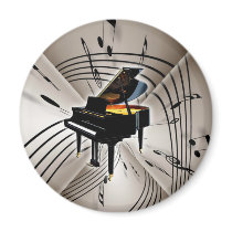 Piano Notes and Staff Refrigerator Magnet