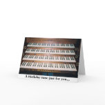 Piano Organ Keyboard Birthday Greeting Card
