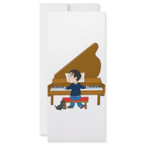 Piano Player and Dog Custom Rack Card