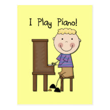 Piano Player Tshirts and Gifts Postcards