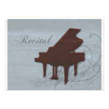 Piano Recital Invitation in Seabreeze Blue