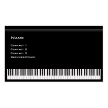Piano Teacher Business Card