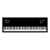 Piano Teacher Business Cards