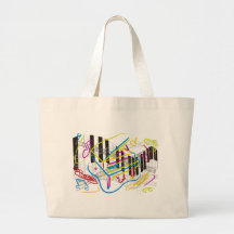 Piano Tote Bags