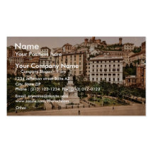 Piazza Acqua Verde (Green Water Place), Genoa, Ita Business Card Template