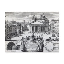 Piazza della Rotonda with a view of Pantheon Post Card