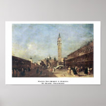 Piazza San Marco A Venezia. By Guardi Francesco Posters