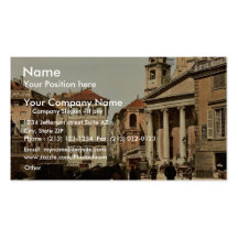 Piazzi del Annunziata, Genoa, Italy classic Photoc Business Card