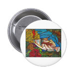 Picasso Trigger Fish and Seahorse Coral Reef Art Pinback Buttons