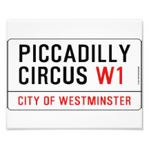 Piccadilly Circus Street Sign Photo Art