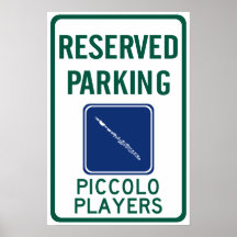 Piccolo Players Parking Posters