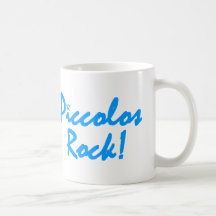 Piccolos Rock - Blue Lettering Mugs