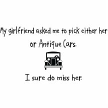 Pick Girlfriend or Antique Cars Photo Cutout