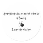 Pick Girlfriend or Bowling Sticker