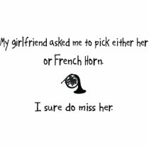 Pick Girlfriend or French Horn Photo Cut Out