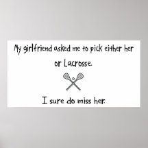 Pick Girlfriend or Lacrosse Print