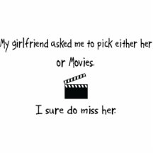 Pick Girlfriend or Movies Photo Cut Out
