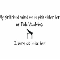 Pick Girlfriend or Pole Vaulting Photo Cutout