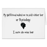 Pick Girlfriend or Psychology Greeting Cards