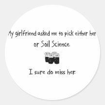 Pick Girlfriend or Soil Science Stickers