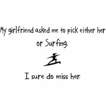 Pick Girlfriend or Surfing Photo Cutout