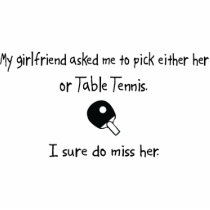 Pick Girlfriend or Table Tennis Photo Cutout