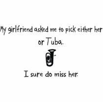 Pick Girlfriend or Tuba Photo Cutout