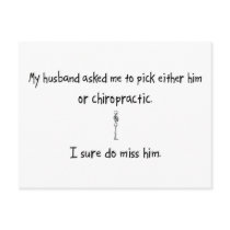 Pick Husband or Chiropractic Postcard