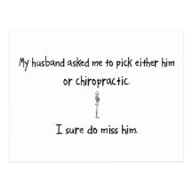 Pick Husband or Chiropractic Postcard