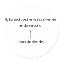 Pick Husband or Chiropractic Sticker