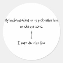 Pick Husband or Chiropractic Sticker