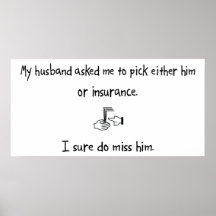 Pick Husband or Insurance Poster