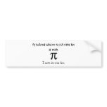 Pick Husband or Math bumper stickers
