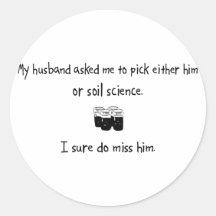 Pick Husband or Soil Science Stickers