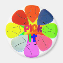 "Pick It" Guitar Picks with Noses Magnet