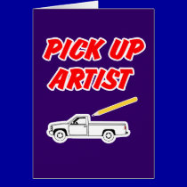 Pick Up Artist Purple Greeting Card cards