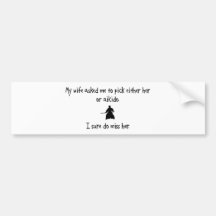 Pick Wife or Aikido Bumper Stickers