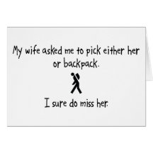 Pick Wife or Backpack Card