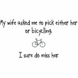 Pick Wife or Bicycling Acrylic Cut Out