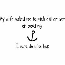 Pick Wife or Boating Photo Sculpture